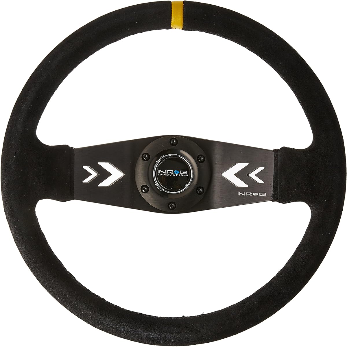 NRG Innovations RST-022S-Y reinforced steering wheel (350mm sports steering wheel cut out two spokes)