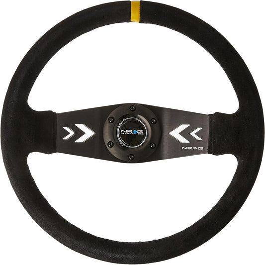 NRG Innovations RST-022S-Y reinforced steering wheel (350mm sports steering wheel cut out two spokes)