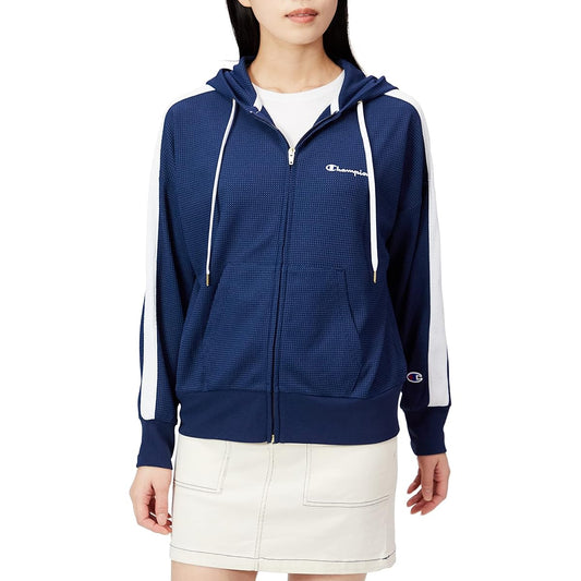 [Champion] Hooded Jacket, Heat Shielding, Quick Drying, UV Protection, Script Logo, Loose Fit, Zip Hooded Jacket, Women's Sports, CW-VS402