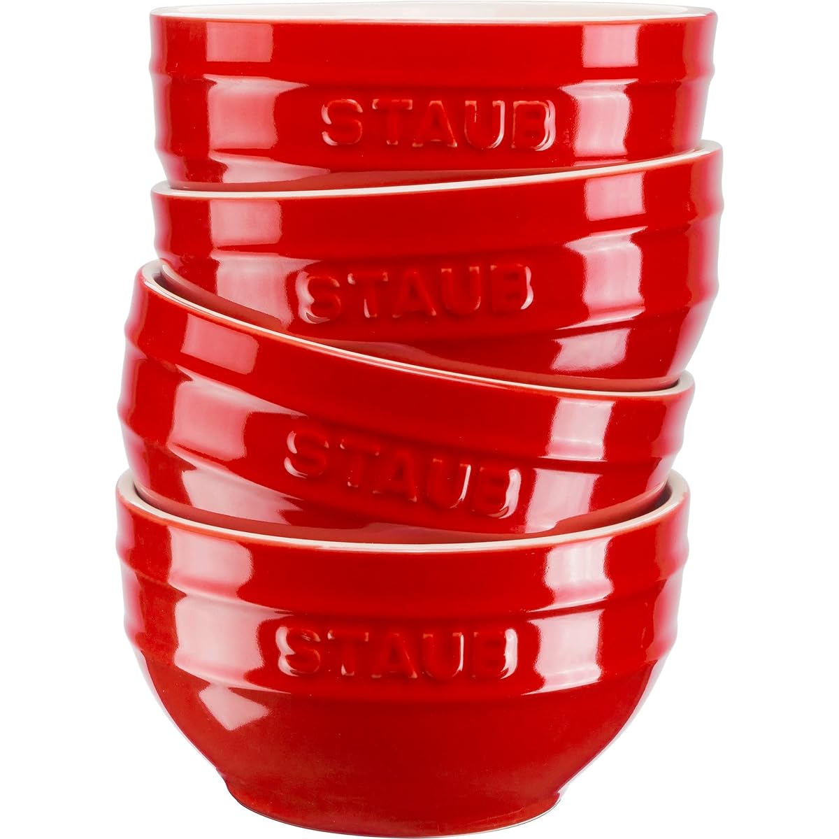 Staub "Bowl 12cm 4P Set Cherry" Ceramic Set Bowl Microwave Safe [Authorized Japanese Product] 40511-541