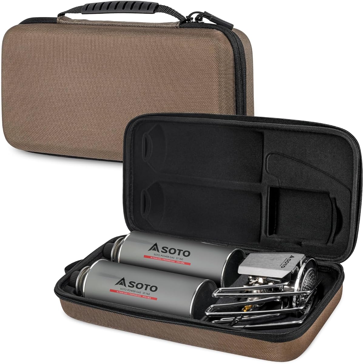 SOTO Regulator Stop ST-310/ST-340 Dedicated Storage Case Compact Burner and 2 CB Cans Set Water Repellent Waterproof Shockproof Easy to Carry Gas Canister Light Durable