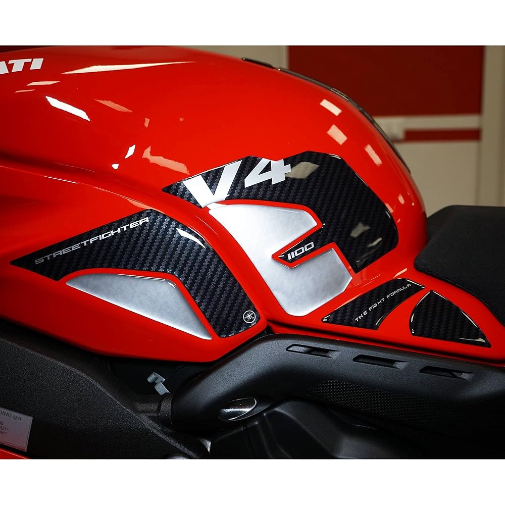 labelbike - 3D side tank sticker compatible with Ducati Street Fighter V42020-21