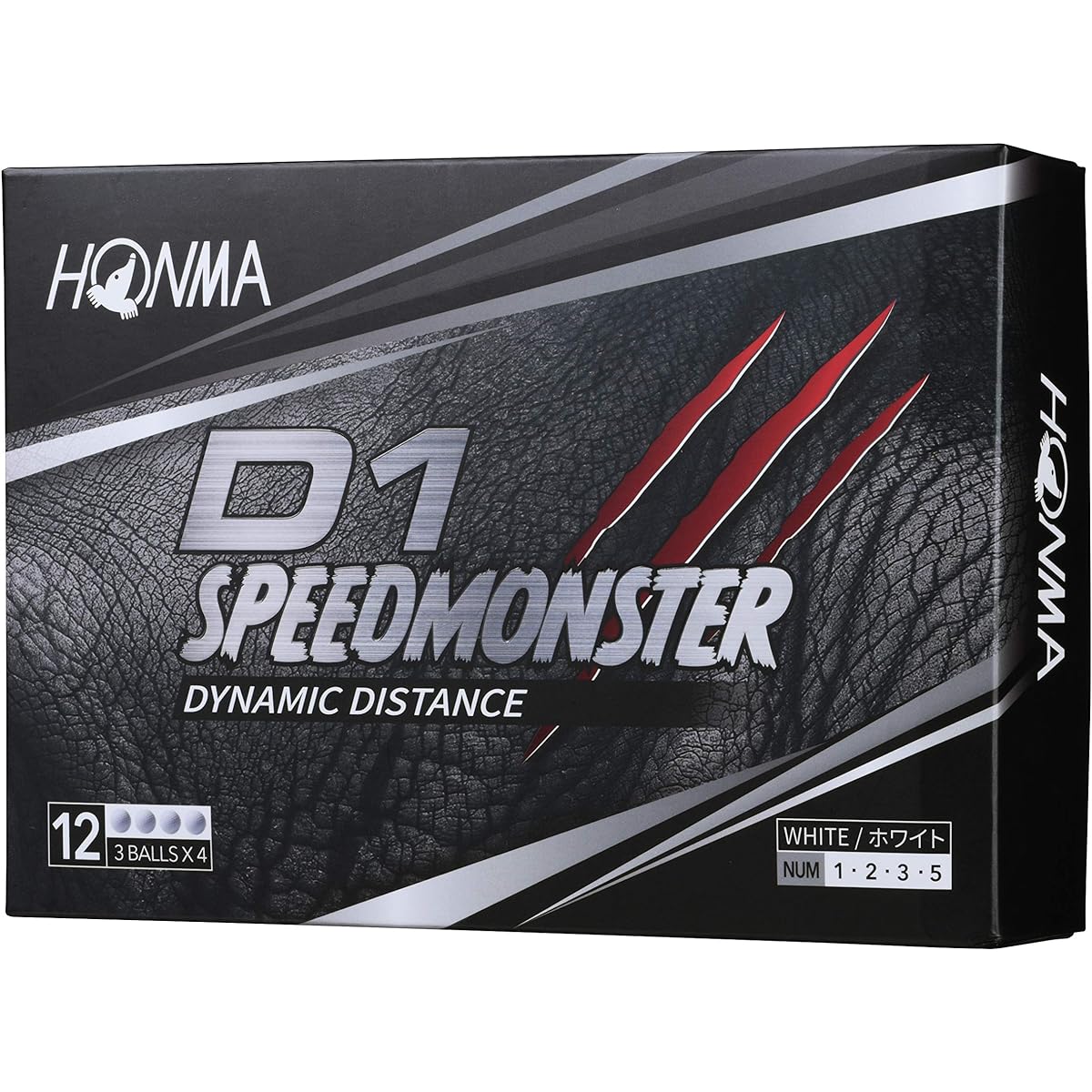 Honma Golf HONMA Golf Ball D1 SPEED MONSTER Speed Monster 1 dozen 12 pieces