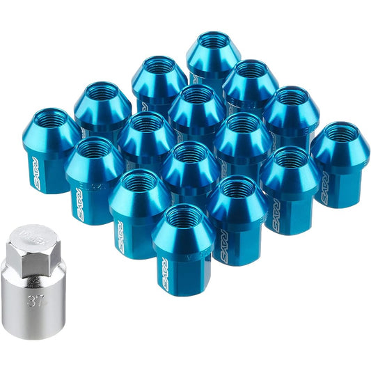 [RAYS] Duralumin Lock & Nut Set for L32 4H M12X1.25 Blue Anodized 74020001117BL