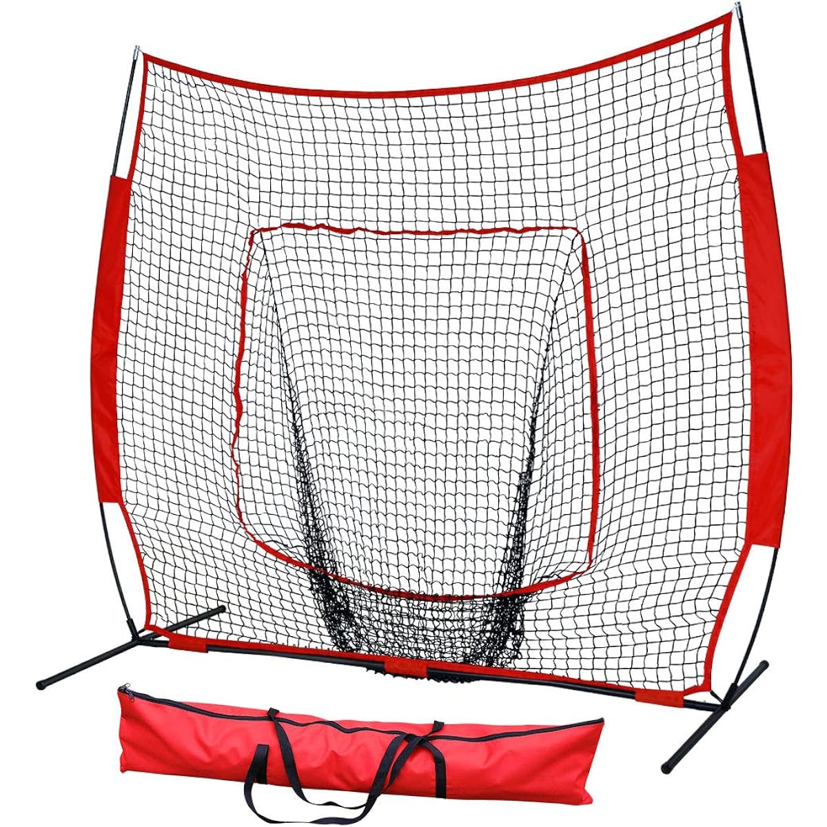 Baseball practice net, baseball net practice net pitching, foldable, storage bag included, length 211*width 102*height 211CM