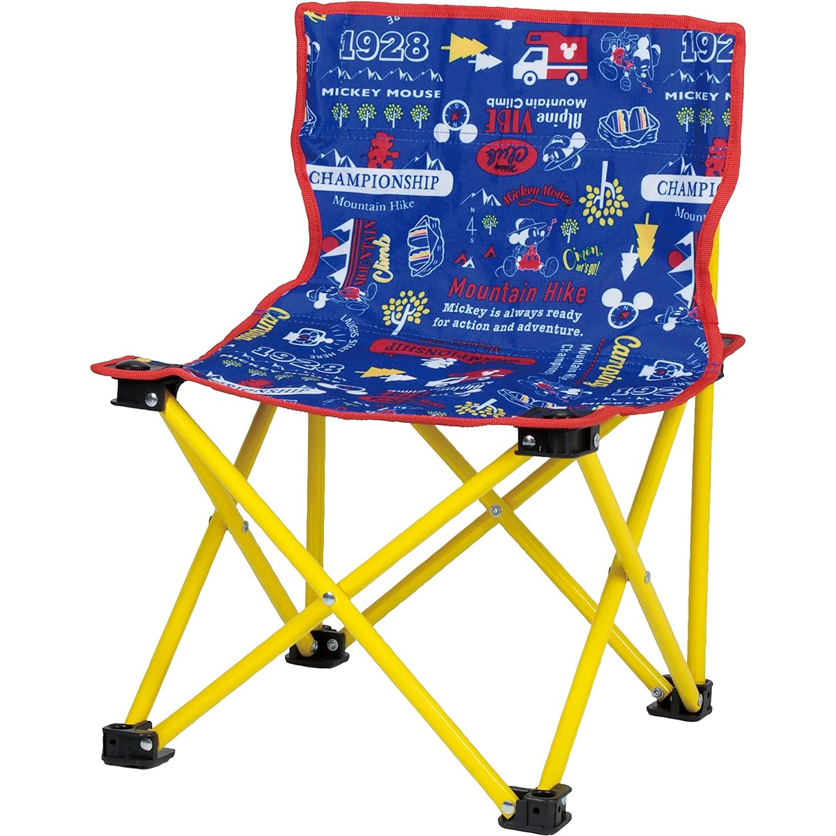 Pearl Metal Captain Stag Disney Chair Outdoor Chair Compact Chair with Back Pocket MA-1087/MA-1088