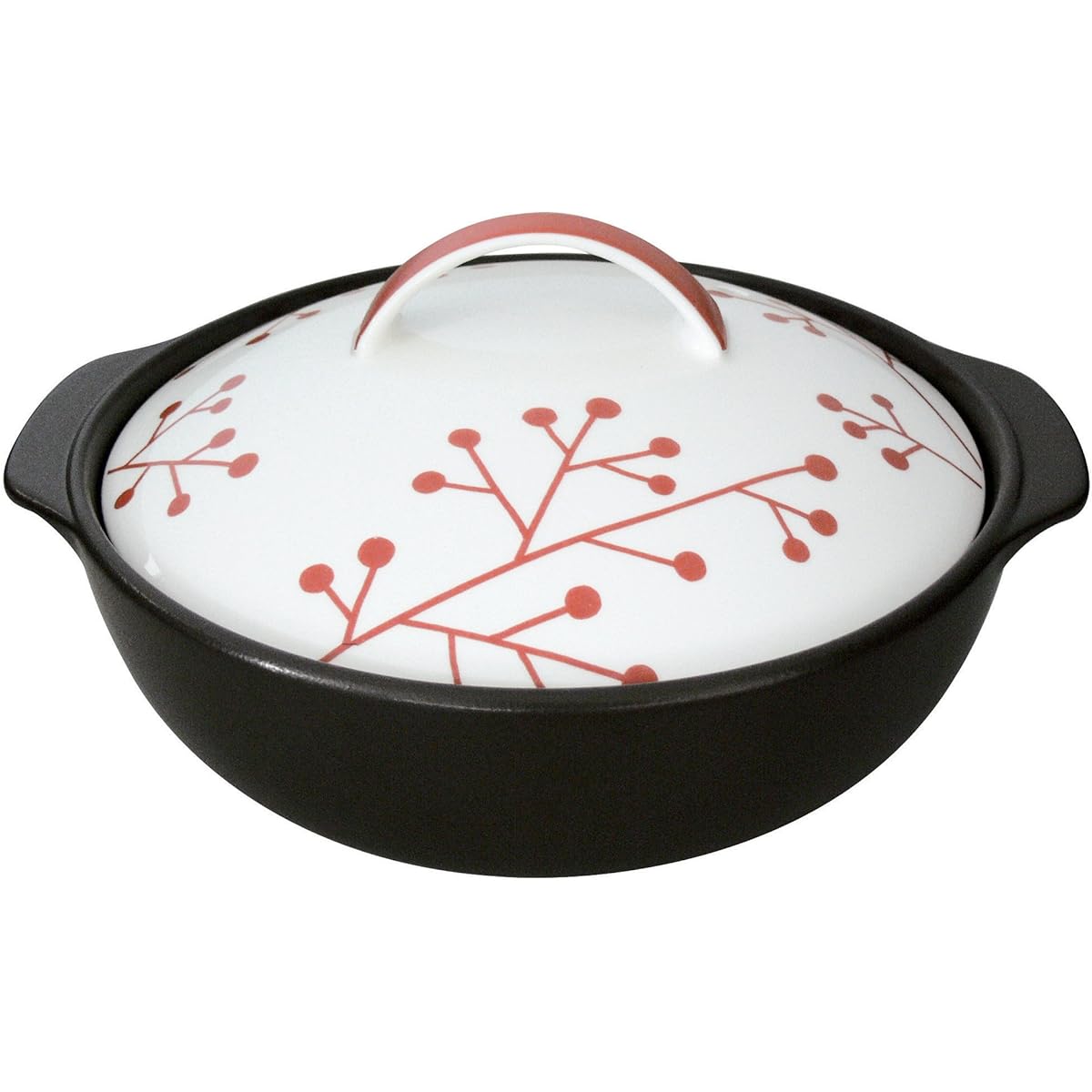THERMATEC IH Compatible Earthen Pot No. 9 For 3-4 People Scandinavian Pattern Greine Mignon 7223-0220
