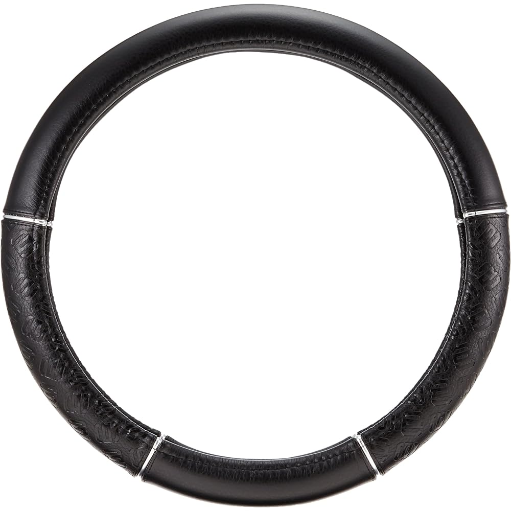 Garcon DAD Steering Cover Royal Steering Cover Monogram Leather M Black D.A.D HA212-02