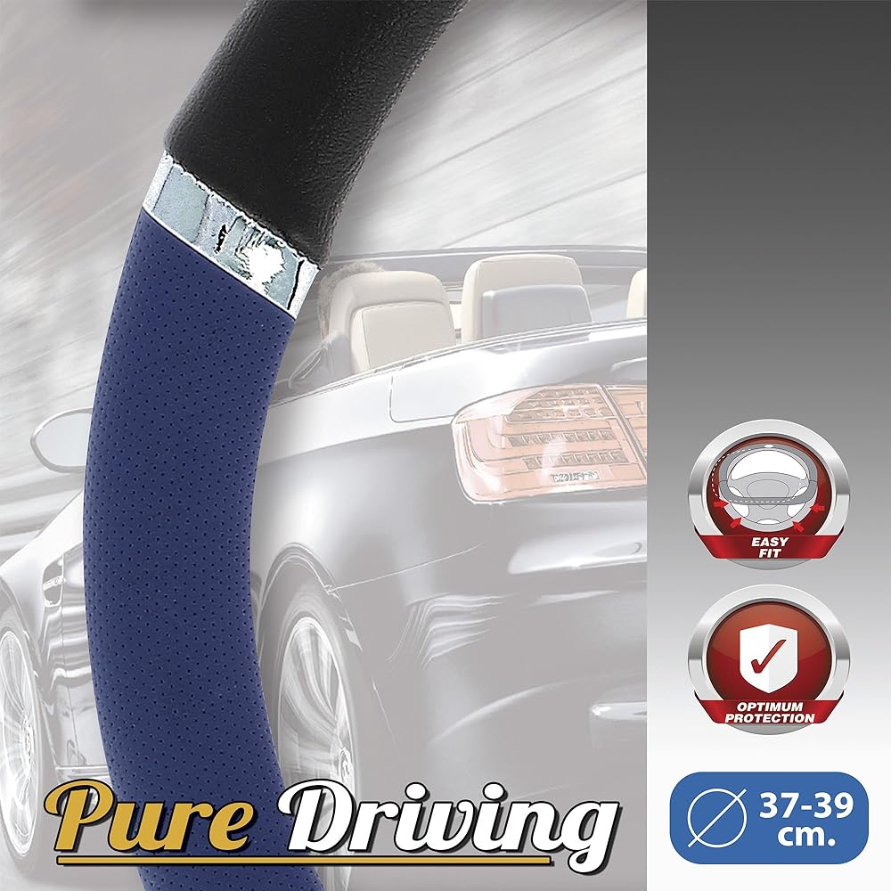 Sumex Speed PVC Steering Wheel Cover – Blue/Black by SUMEX