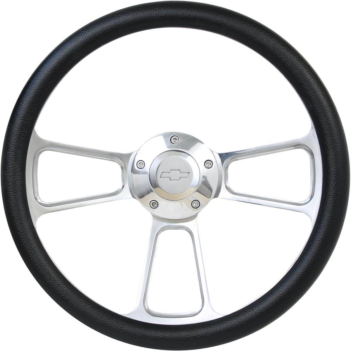 Forever Sharp 14 inch billet and black vinyl wheel chevrolet horn