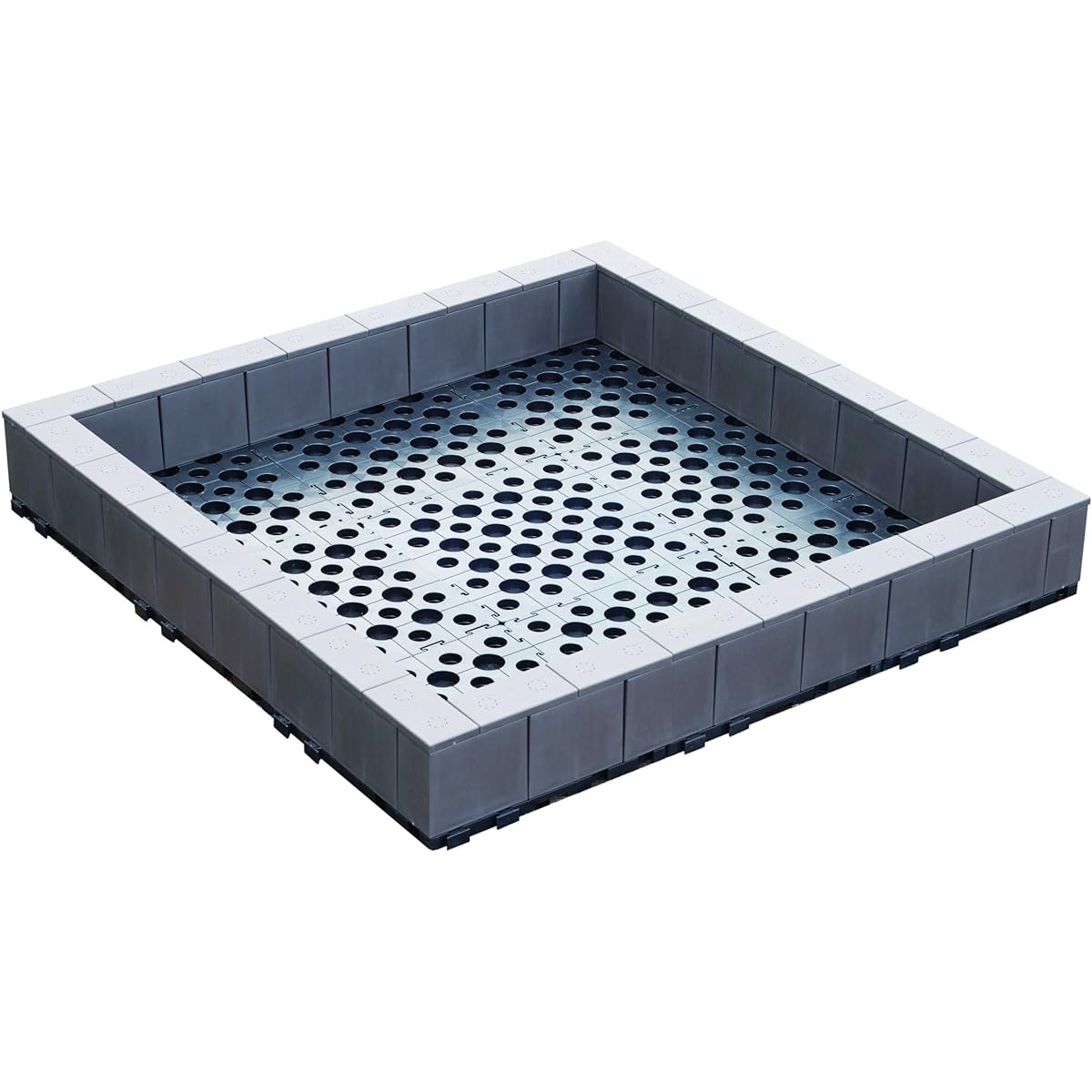 System farm (assembled flower bed/vegetable garden) 90cm x 90cm x 1 tier set charcoal brown