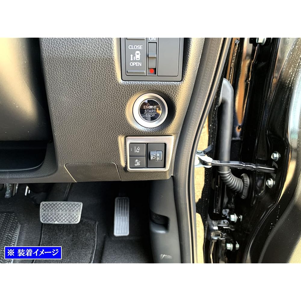 BRIGHTZ N-BOX Custom JF3 JF4 Late Stainless Steel Optical Axis Adjustment Switch Ring Satin Silver [INT-ETC-477] JF F3 F4 3 4 N BOX NBOX N Box N Box N Box Custom 46553