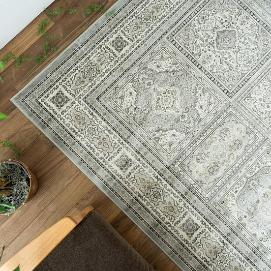 Sayang Sayan Hesity Pattern Rug Royal Palace 14651 195x195 2 Tatami Silver Gray