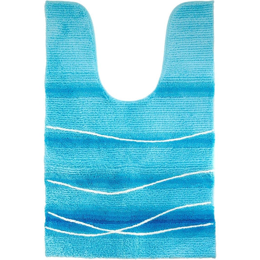 OKA Libreeze Toilet Mat, Long Ears, Approx. 105cm x 70cm, Blue (Deodorant, Gradient)