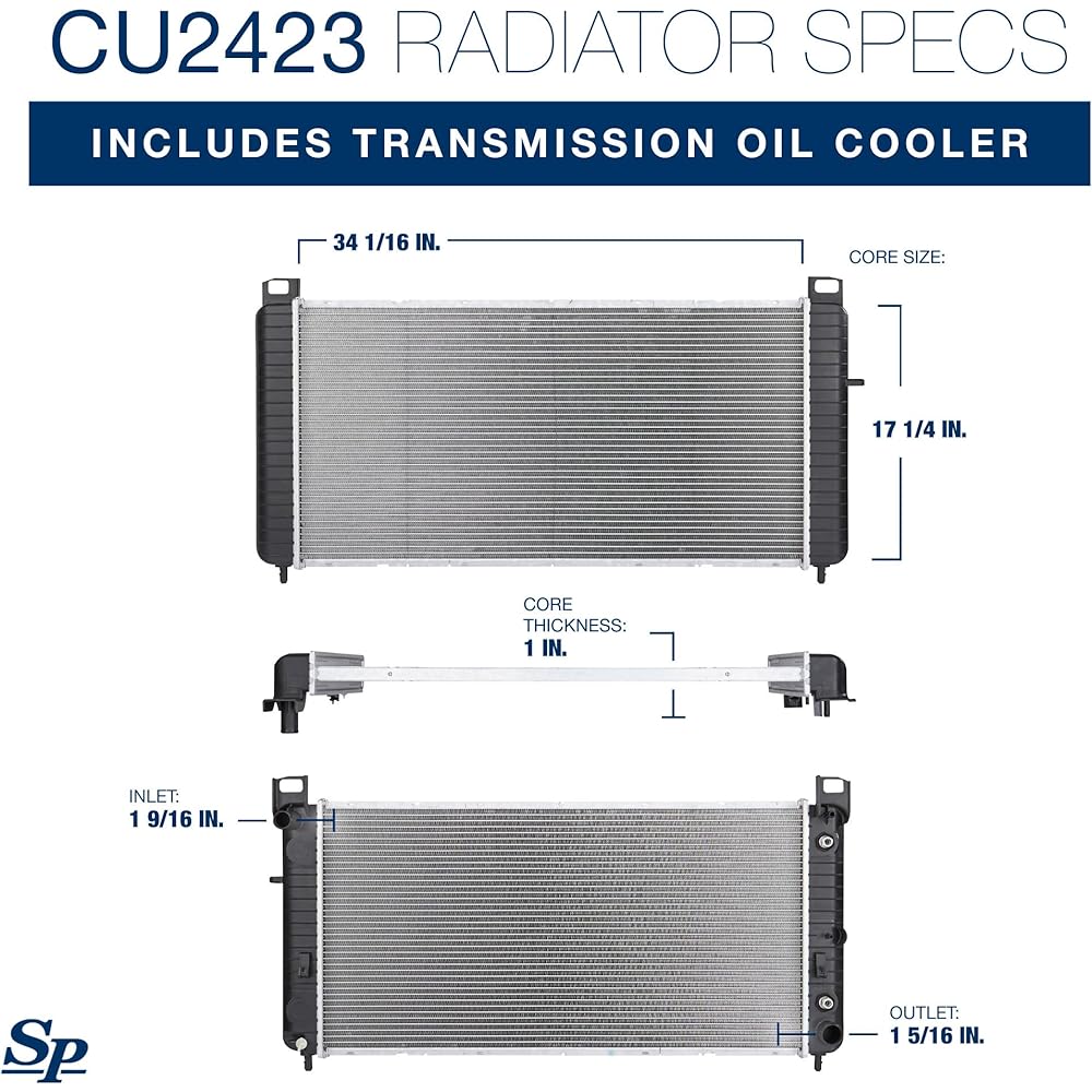 SPECTRA Premium CU2423 COMPLETE Radiator for General Motors