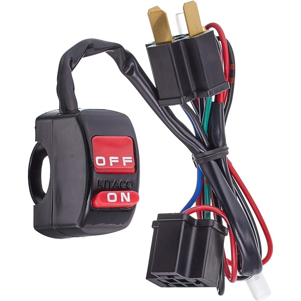 KITACO Headlight ON/OFF Switch for H4 Bulb/Single Headlight 755-1000100