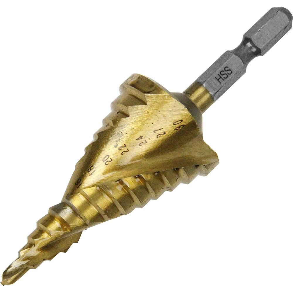 SK11 Hexagonal Shaft Spiral Step Drill for Ironwork 4~30mm SSD-3