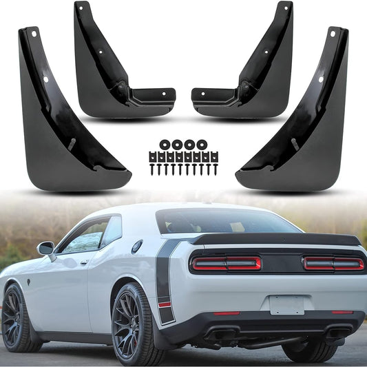 Kewisauto Mad Flap Splash Guard Dodge Challenger 2015-2023 front and rear Mad Slash Guard Kit High durable dodge challenger 2015-2023 (4-piece fender flare)