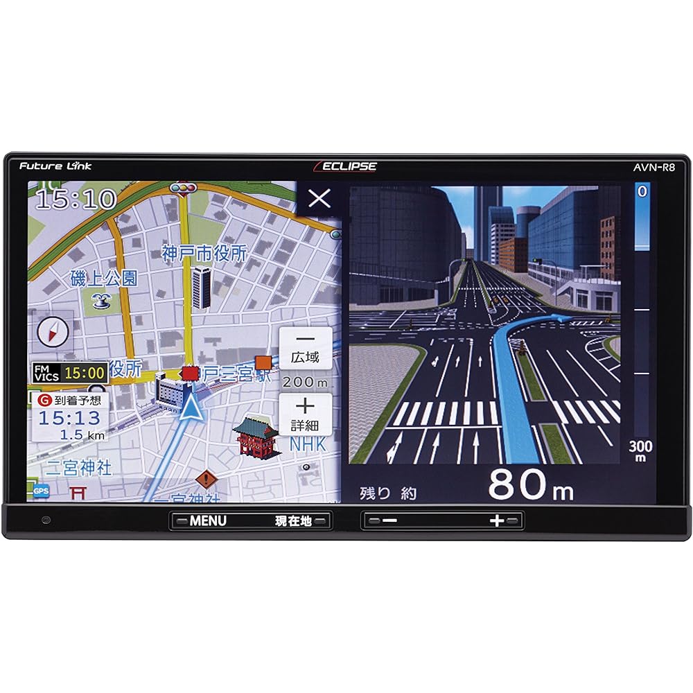 DENSO TEN Car Navigation ECLIPSE R Series AVN-R8 7 Type Free Map Update Full Seg/VICS WIDE/SD/CD/DVD/USB/Bluetooth/Wi-Fi