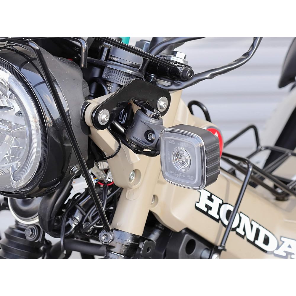 Kijima Motorcycle Stay Turn Signal Relocation Stay CT125 Hunter Cub (JA55/JA65) Front Left and Right Set Steel Black Finish 217-2042