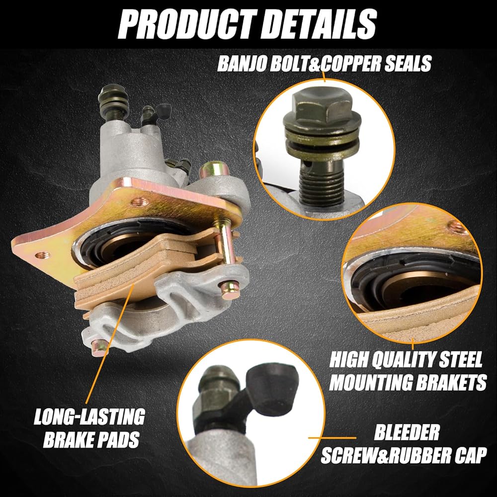 RANSOTO Rear brake caliper Polaris Sportsman 400 450 500 600 600 700 800 Pad replacement part number 1911075 1910690 1911478 (for ATV)