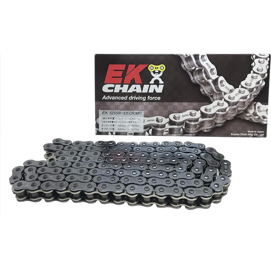 EK QX Ring Seal Chain 525SR-X2 Silver 114L [Caulking Joint]