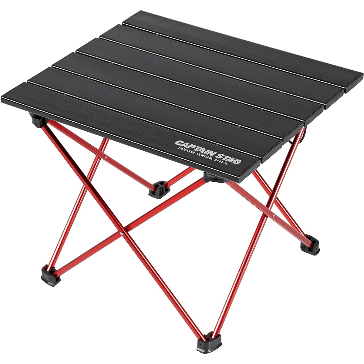 CAPTAIN STAG Table Trekker Duralumin Roll Table Black UC-518