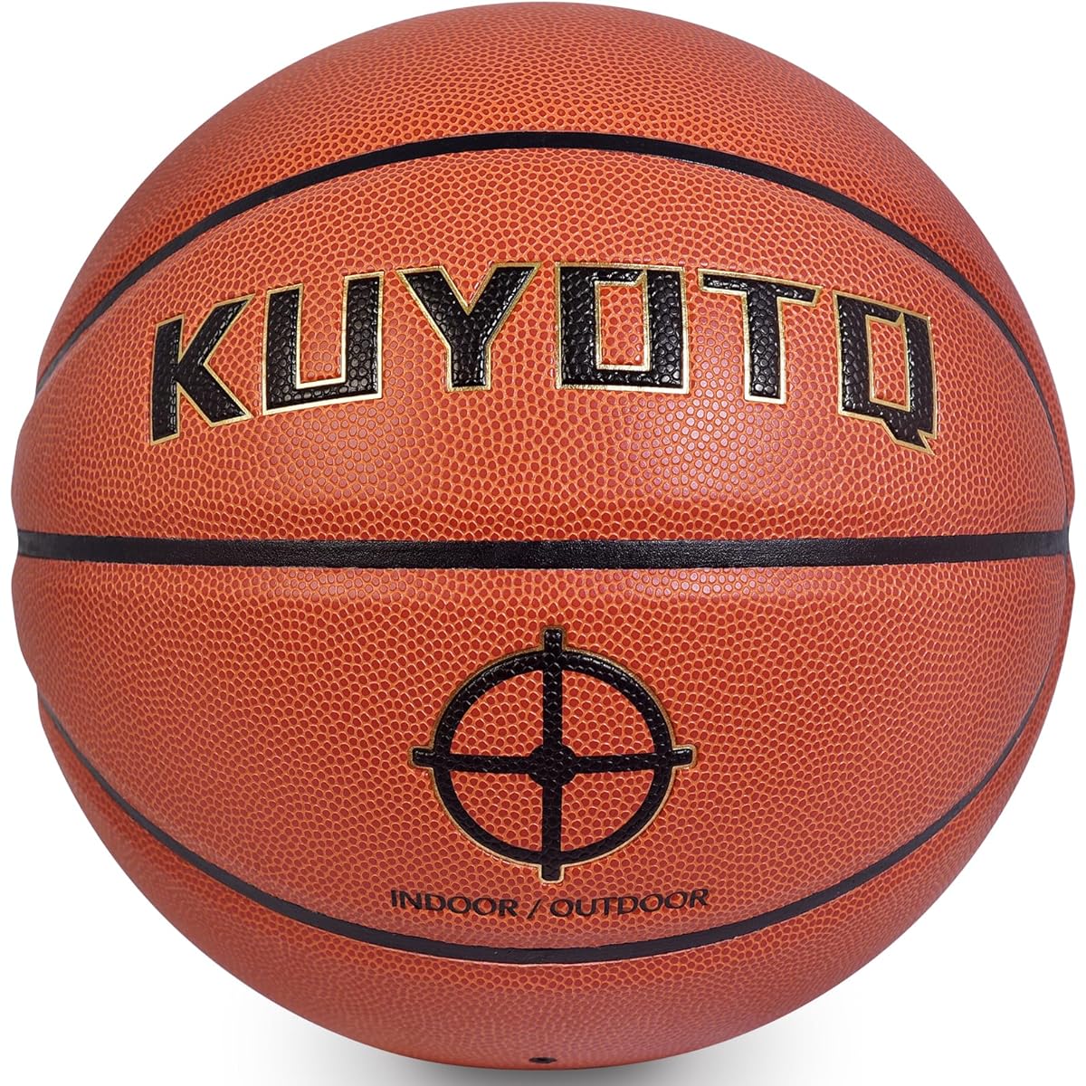 KUYOTQ Flexible PU Artificial Leather Basketball No. 7 Soft Friction Resistant Basketball College Students High School Outdoor Indoor Practice Competition Adult Training Sports All Weather Anti-Slip High Safety Present (Brown)