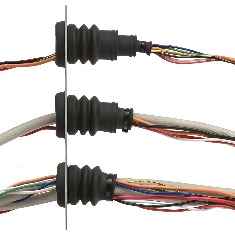 DAYSTAR Universal Firewall Boot Single Diameter 3/8 inch to 1 inch wire bundle correspondence KU20040BK Black made in the United States