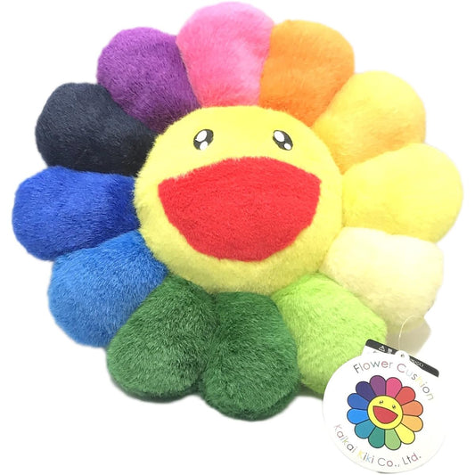 Kaikai Kiki Flower Cushion 30cm Rainbow
