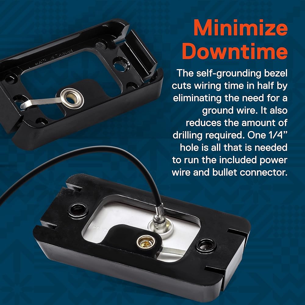 TRUE MODS 2.5 inch Anto LED Trailer Marker Marker Light Black Besel [Dot FMVSS 108] [SAE P2PC] [Surface installation] [Waterproof IP67] 4 side markers for trucks for trucks