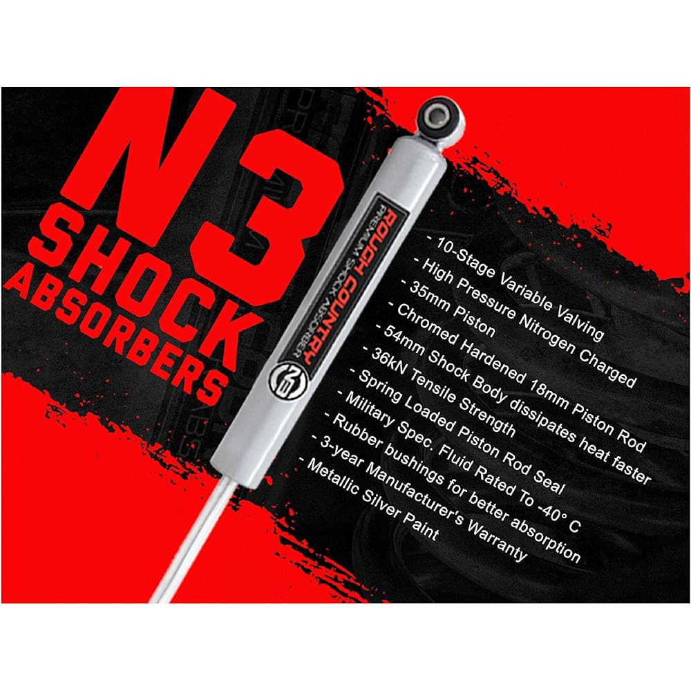 ROUGH COUNTRY PREMIUM N3 Rear Shock Absorber 2004-2020 TITAN 4WD W/0-2.5 inch Lift | Pair | 23214_b