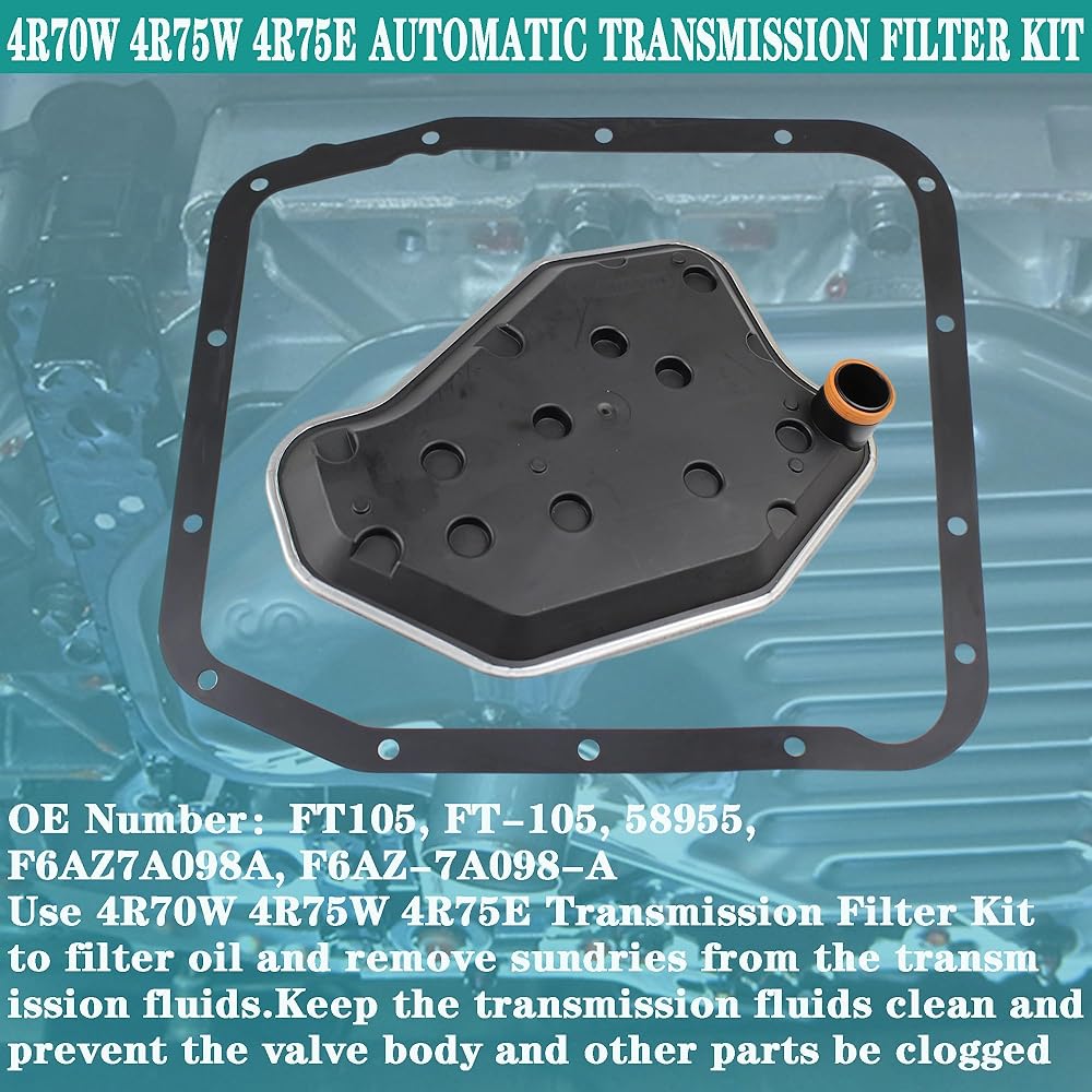 Yzusgomumu 4R70W 4R70W 4R75W 4R75E Automatic Transmission Filter Kit 1994-2010 Ford Ford Expedition Mus-Tang Crown Victoria Grand Marquis Explorer supported # FT105 F6AZ7A098A 5 8955