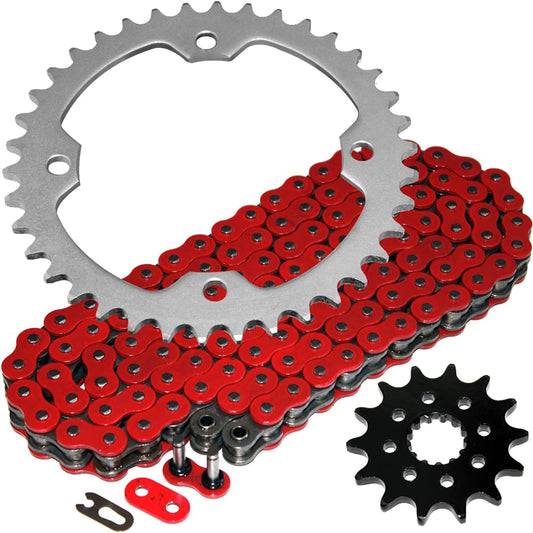 Caltric Red O Ring Drive Chain & Sprocket Kit Yamaha YFZ450 YFZ-450 2004-2013