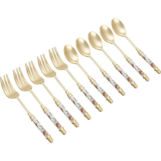 MINTON Haddon Hall (Short Handle) Teaspoon/Cake Fork 10pcs.Set Gold Specification HH004G