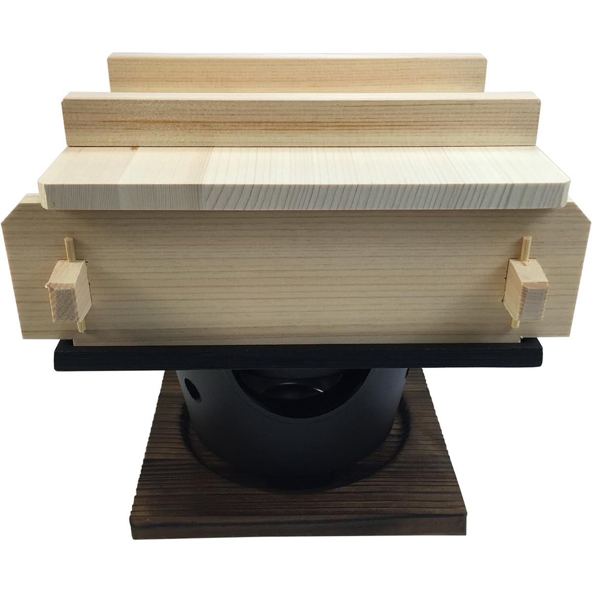 Yamako Hinoki Hinoki Square Steamer Mini Steamer Water Container Beautiful Stove Set Large 20360