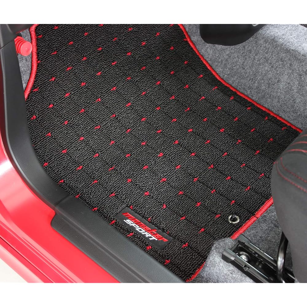 MONSTER SPORT Floor Mat Alto Works/Alto [HA36S] For 5MT Cars Black x Red 894500-7300M