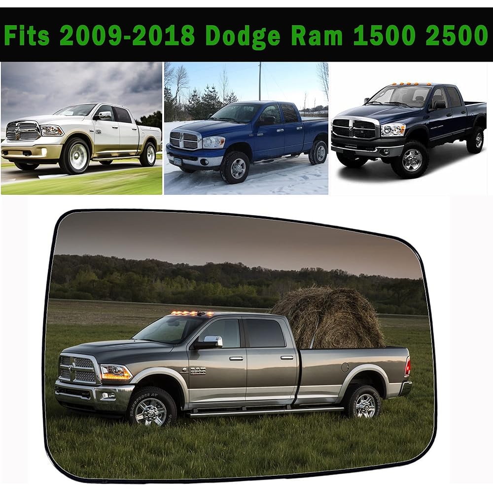 RAM passenger seat for passenger seats Right heated mirror glass 2009-2018 DODGE RAM 1500 2500 Right power heating convex mirror glass 68050298AA 68079362AA