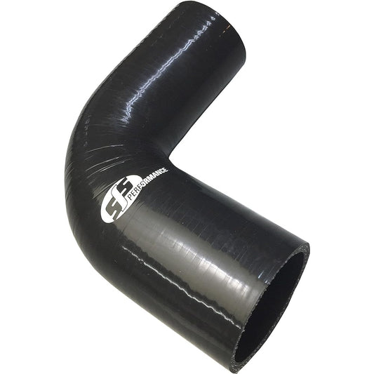 SFS different diameter silicone hose 90° elbow inner diameter 65φ-60φ black RE90-65-60BK