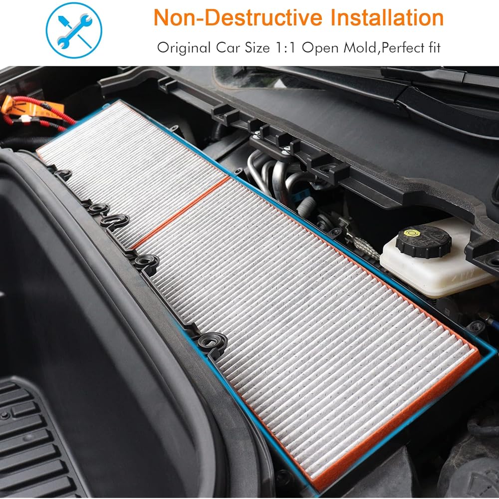 Farmogo Hepa Cabin Air Filter Tesla Model Y for biochemical defense mode Compatible only (2 packs)