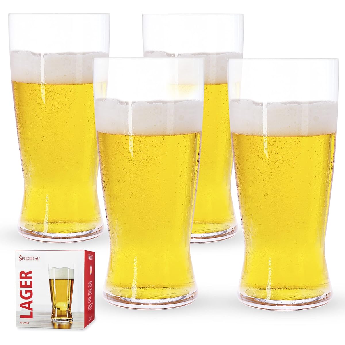 Spiegelau Beer Classics Lager Beer Glass 560ml 4991971 4 pieces