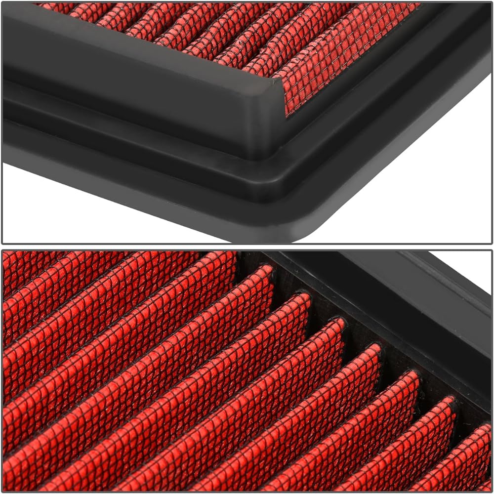 DNA MOTORING AFPN-104-RD replacement drop-in air filter red