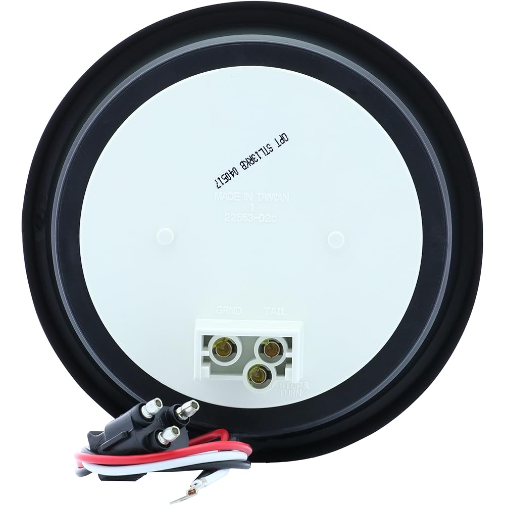 OPTRONICS STL13RK Red Lens 4 inch round Shield LED Tail Light Kit