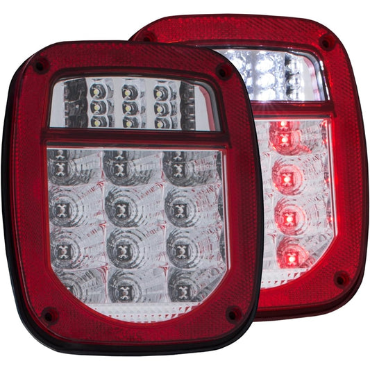 Anzo (861082) 1976-1985 Jeep Wrangler LED 2 Lens -Red/Club