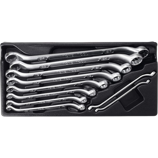 TONE Long Mechanic Box Wrench Set (45° x 10°) M44100C Contents: 10 items