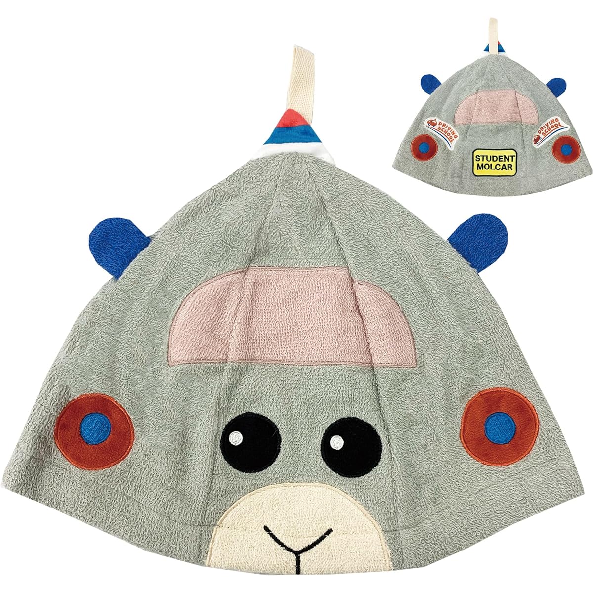 [PEAKS&TREES] Sauna Hat Character Adult Men's Women's Storage Bag Included Unisex Large Size Deep Pile Fabric Towel Washable Dress Up Hat