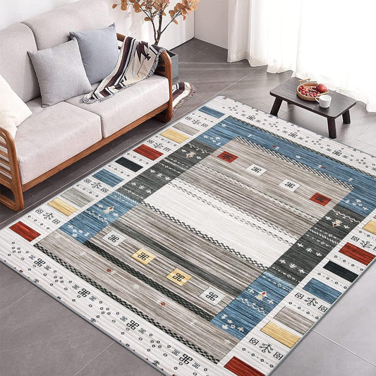 Rug Carpet Fluffy Washable Rug Mat Thick Flannel Fabric Memory Foam Carpet Scandinavian Stylish Rugmat Anti-Slip Rug All Seasons Carpet Chewy Mat Carpet Camping Rug Children's Room/Living Mat (190*240cm, Flannel-3)