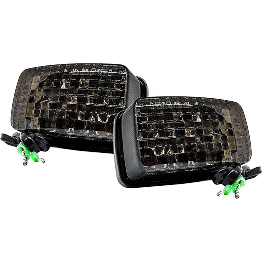 Rhino LED Smoke Lens Tail Brake Stop Aftermarket Light Fits Rhino UTV 450 660 700 SXS 4x4