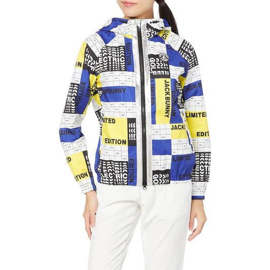 [Jack Bunny] Women's Full Zip Blouson (Block Typo Print) / Golf Outerwear / 263-1220804