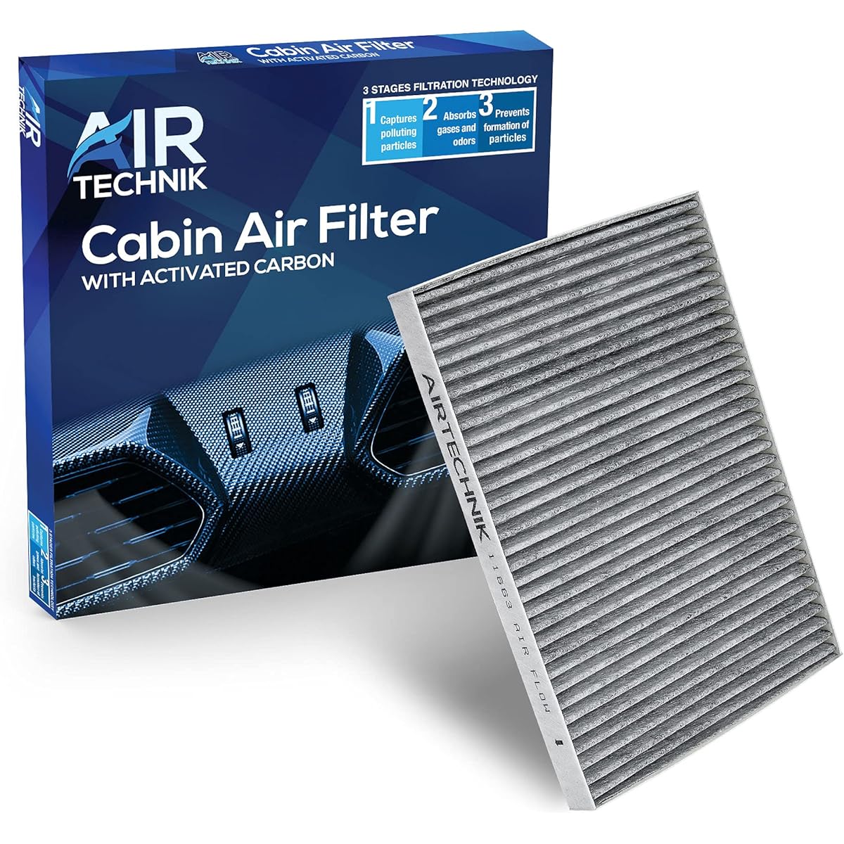 AIRTECHNIK CF11663 GMC/Chevy/Buick/Saturn replacement Premium cabin Air filter with activated carbon